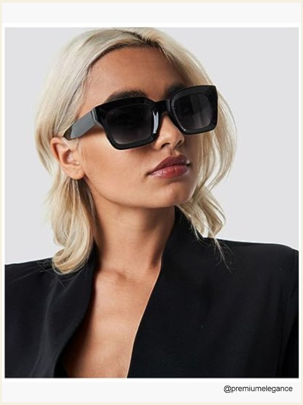 Trendy Square Sunglasses UV Protection Chunky Frame Unisex Shades - Picture 3 of 7